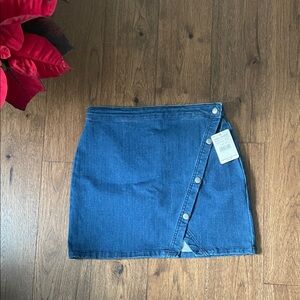 Free People Denim Wrap Skirt